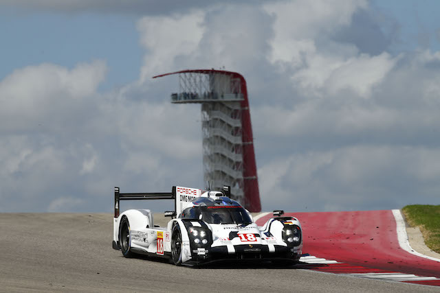 The #18 919 will start from pole position ahead of the #17 Porsche for the Austin, Texas, round of the World Endurance Championship 