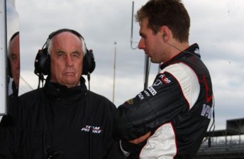 Will Power with team owner Roger Penske at Indianapolis