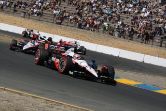 Will Power on his way to winning in Sonoma