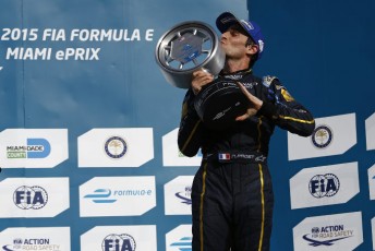 Nicolas Prost celebrates Miami Formula E win
