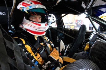 Steven Johnson at the Queensland Raceway test last weekend