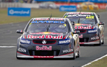 The Red Bull Racing Australia Holdens of Jamie Whincup and Craig Lowndes