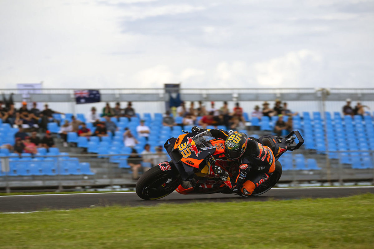 Brad Binder believes the KTM MotoGP bikes are in "another league" compare to their 2022 performance at Phillip Island. Image: Ross Gibb Photography