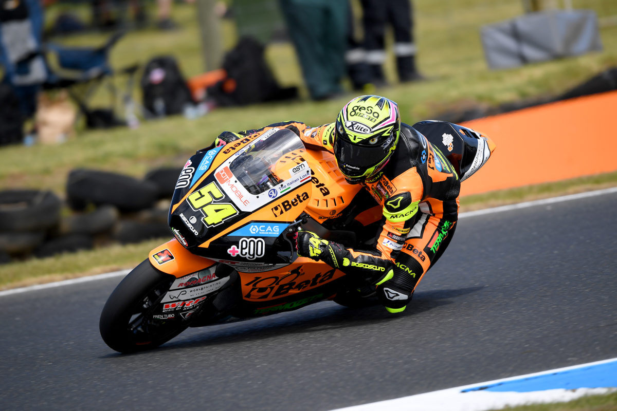 Fermin Aldeguer qualified on pole position in Moto2 at Phillip Island. Image: Russell Colvin