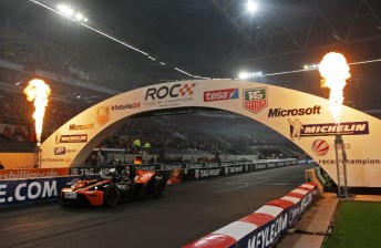 Sebastian Vettel competing at the 2011 Race of Champions in Germany