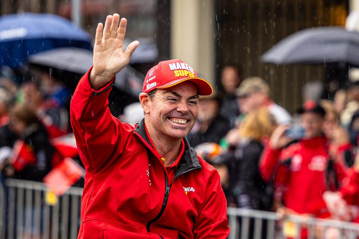 Craig Lowndes as the event’s official ‘fanbassador’. Image: Rhys Vandersyde