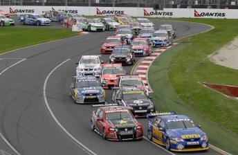The V8 Supercars pack at the Australian Grand Prix