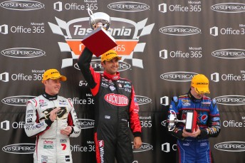 The Race 5 podium