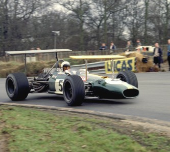 Jack Brabham at Brands Hatch in the Race of Champions in 1969