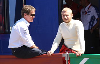 Ford boss Malcolm Wilson with Evgeny Novikov