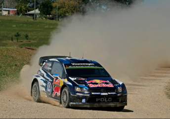 Sebastien Ogier on his way to Rally Australia victory last year