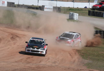Steve Glenney won the inaugural round of the Extreme Rallycross Championship at Lakeside Raceway