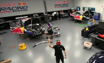 A scene from the Red Bull video