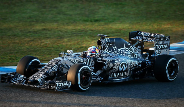 Daniel Ricciardo at the wheel of Red Bull RB11
