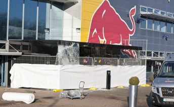 Thieves drove a four-wheel-drive through the main entrance of Red Bull