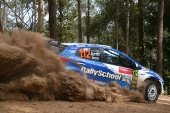 Reeves is back in the Mazda2 at Rally Victoria