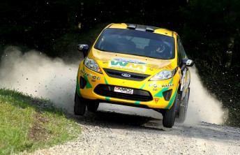 Reeves on full noise at the Susquehannock Trail Rally