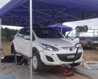 The Mazda2 that Brendan Reeves will drive in the ARC