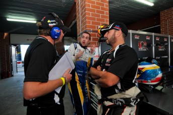 An animated Alex Davison following his pole run