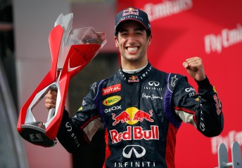 Ricciardo celebrates maiden win in Canada 