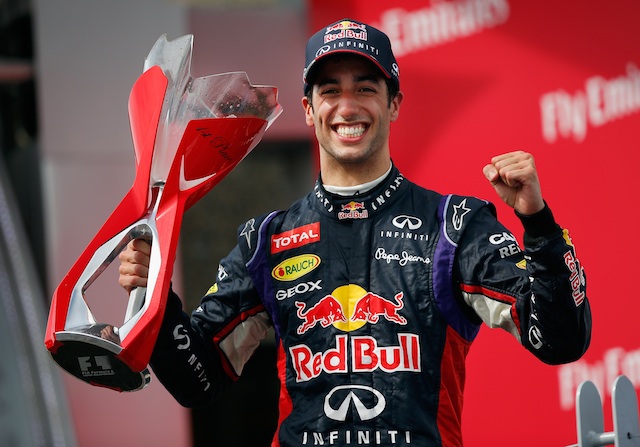 Daniel Ricciardo celebrates maiden F1 race win in Canada