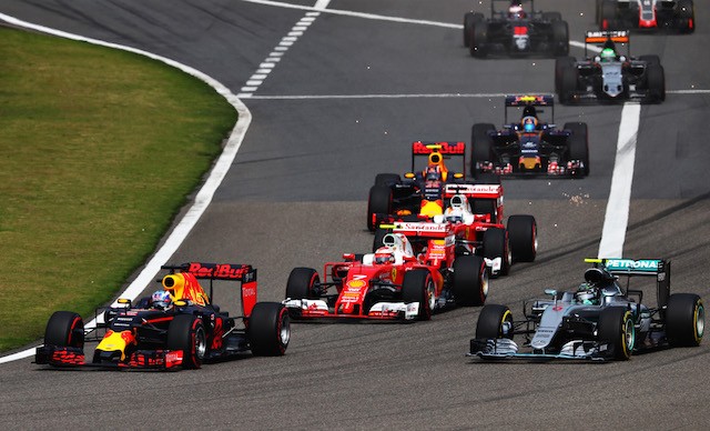 Daniel Ricciardo enjoyed a short-lived lead over his rivals before fighting from the back to fourth in Shanghai 