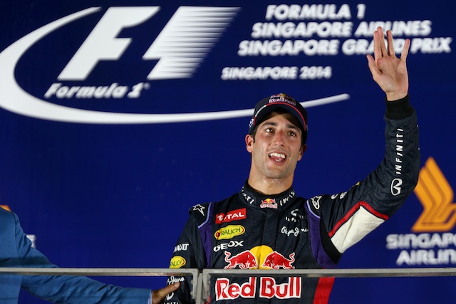 Daniel Ricciardo relieved to finish on the podium at the Singapore Grand Prix