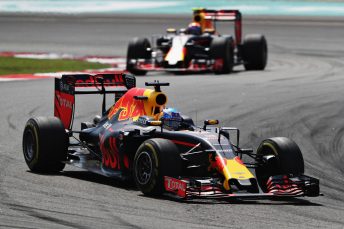 Daniel Ricciardo leads team-mate Max Verstappen home