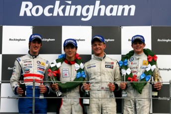 Matthew Brabham (far left) on the Rockingham podium