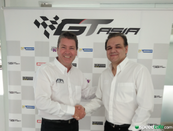 Rod Wilson (left) with Motorsport Asia CEO David Sonenscher