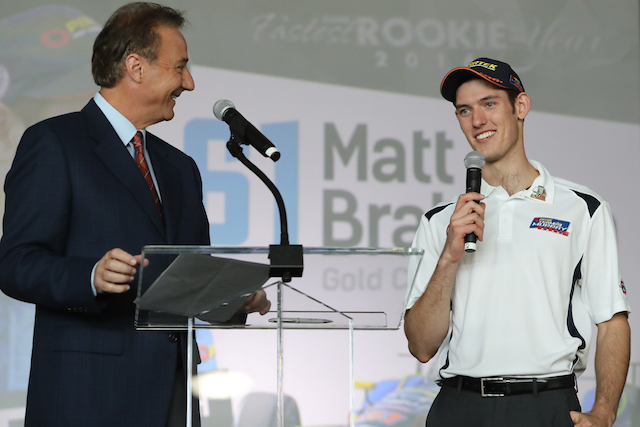 Brabham interview during the Indy 500 rookie lunch