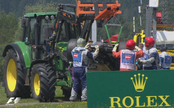 Marshals recover Nico Rosberg