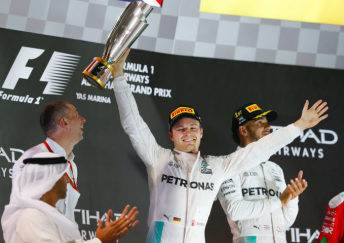 Nico Rosberg celebrates a maiden Formula 1 title 