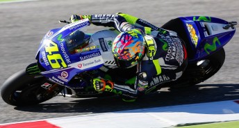 Valentino Rossi on his way to victory at Misano