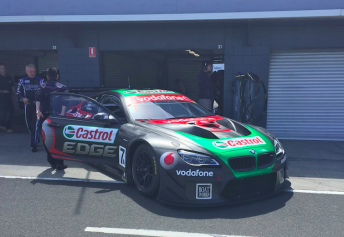 Russell Ingall about to jump in the BMW M6 GT3 at Phillip Island 