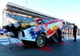 Peter Russo on the starting line in Las Vegas