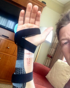 Ryan Briscoe underwent surgery after breaking his wrist at Toronto last year