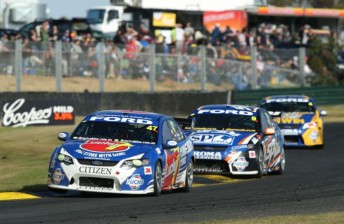 The three Stone Brothers Ford Falcons in the Sandown 500 last weekend