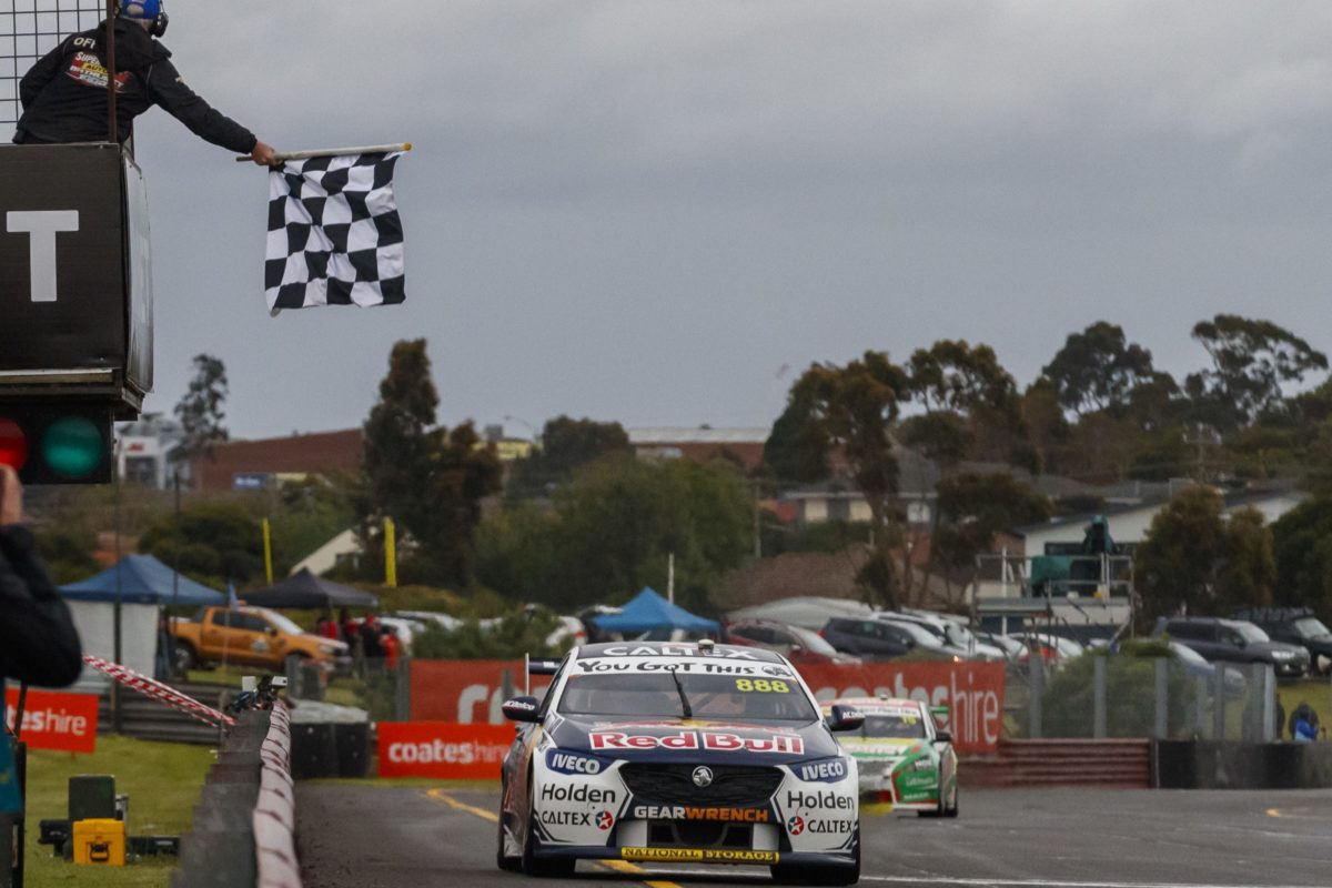 Jamie Whincup won the 2019 Sandown 500 (pictured), when a minimum three pit stops were mandated. Image: VUE Images/Red Bull Content Pool