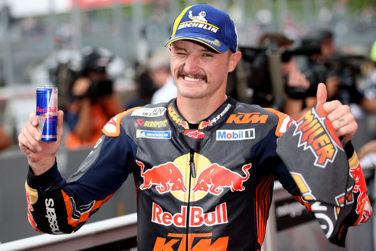 Jack Miller will retain his 2024 MotoGP ride. Image: Gold & Goose/Red Bull Content Pool
