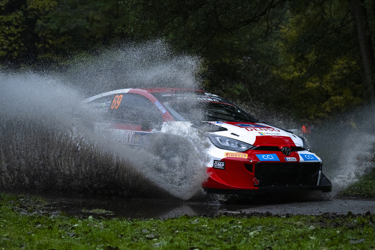 Kalle Rovanperä leads the Central European Rally. Image; Red Bull Content Pool