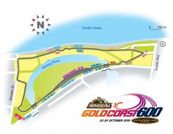 The newly-configured Surfers Paradise circuit