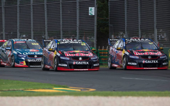 SVG battling it out with Whincup and Lowndes at Albert Park