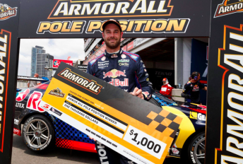 Shane van Gisbergen with his seventh Armor All Pole Award which saw him claim the outright prize