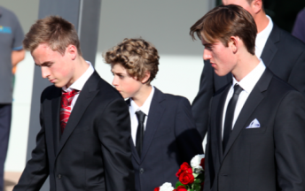 Sam and Matthew were lead pallbearers at the conclusion of the state funeral service