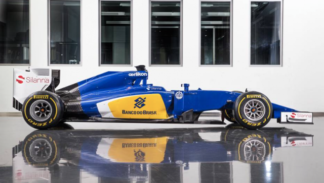 Banco Do Brasil sponsorship from new driver Felipe Nasr features prominently on the car