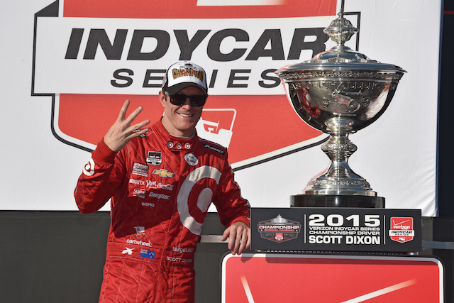 Scott Dixon won the double points deciding race at Sonoma to clinch his fourth IndyCar Series title