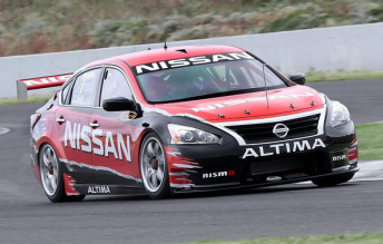 Todd Kelly in the new Nissan Altima at Calder today