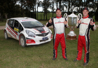 Reigning ARC champions Glen Weston (co-driver) and Eli Evans