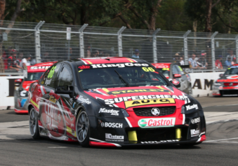 Ingall in the #66 Supercheap Auto Racing Commodore VE at Sydney earlier this month